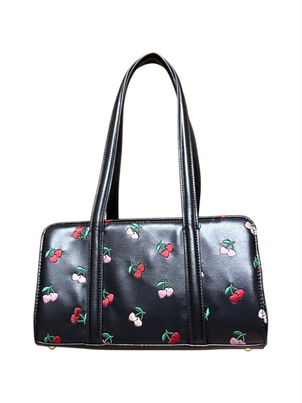 πβ¨Betsey Johnson Cherry Print Satchel NWT Y2K Coquette Kawaii 11β x 6 1/4β x 3β - Picture 3 of 5